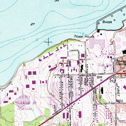 Topographic Map of Piez Hall, NY