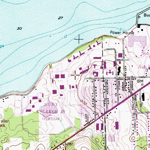 Topographic Map of Campus Center, NY