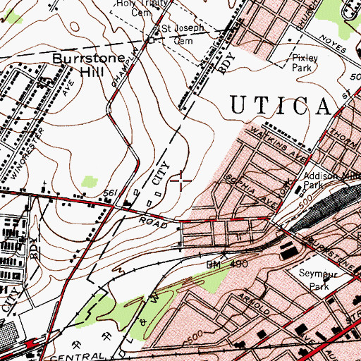 Topographic Map of Hubbard Hall, NY