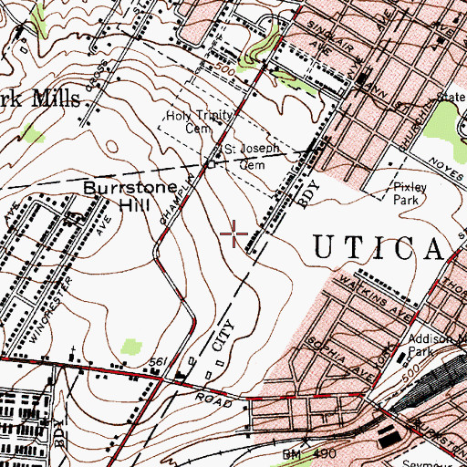 Topographic Map of Newman Center, NY