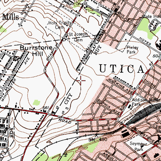Topographic Map of Harold T Clark Junior Team Facility, NY