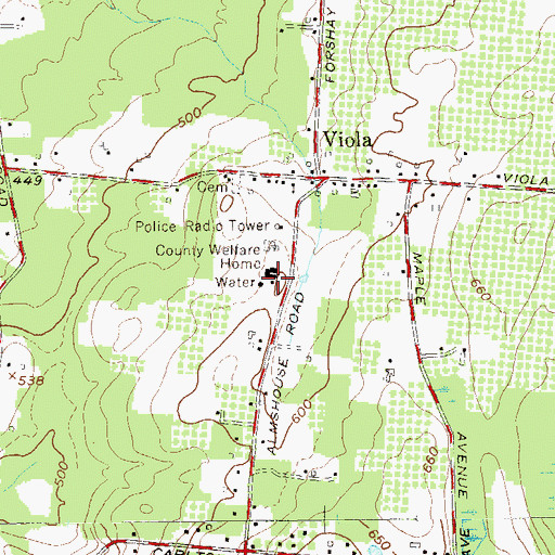 Topographic Map of Brucker Hall, NY