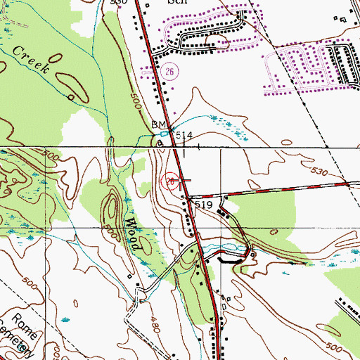Topographic Map of Ascension Lutheran Church, NY