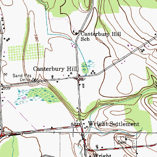 Topographic Map of Maranatha Church, NY