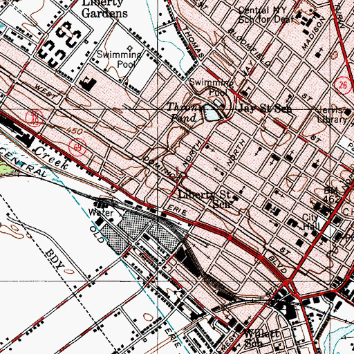 Topographic Map of New Testament Church, NY