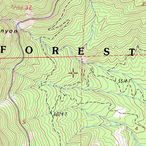 Topographic Map of Horse Canyon, CA