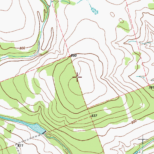Topographic Map of Sun City, TX