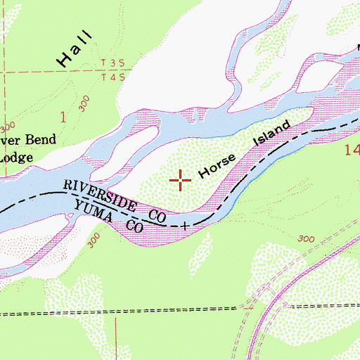 Topographic Map of Horse Island, CA