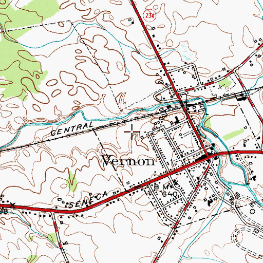 Topographic Map of Vernon Sewage Treatment Plant, NY