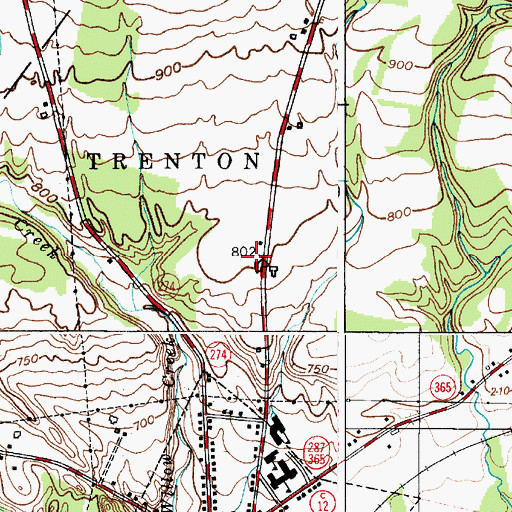 Topographic Map of Holland Patent Middle School, NY