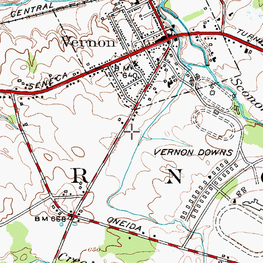 Topographic Map of Holy Family Church, NY