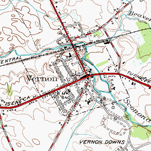Topographic Map of Vernon Baptist Church, NY