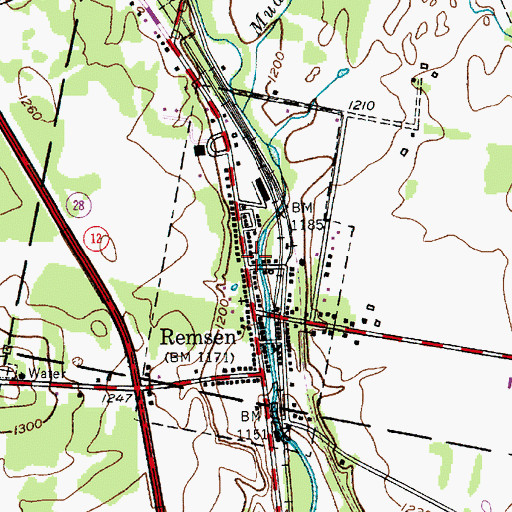 Topographic Map of Remsen United Methodist Church, NY