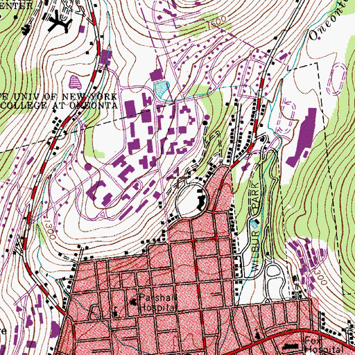 Topographic Map of Golding Hall, NY