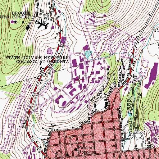 Topographic Map of Chase Physical Education Building, NY