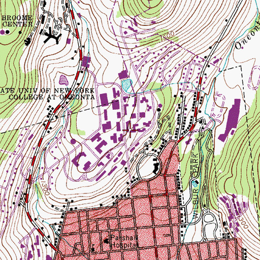 Topographic Map of Ford Hall, NY