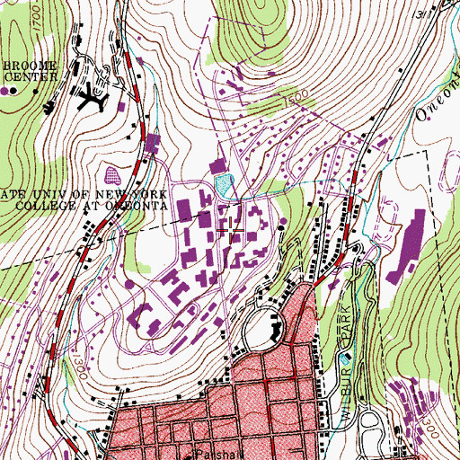 Topographic Map of Sherman Hall, NY