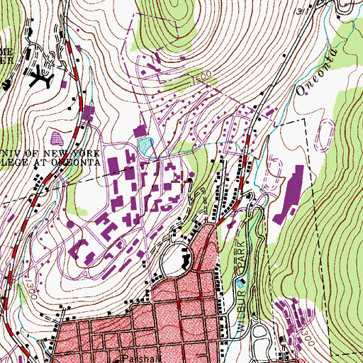 Topographic Map of Matteson Hall, NY