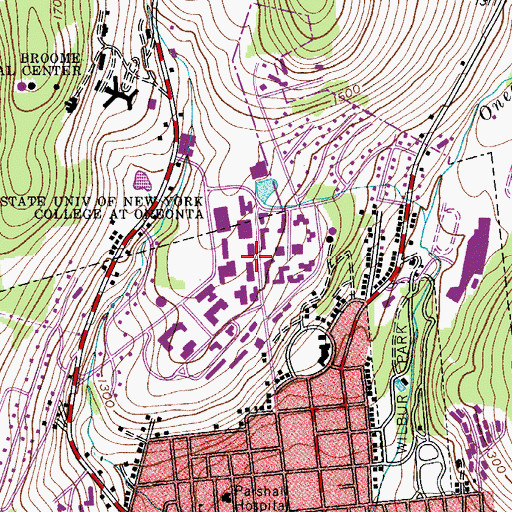 Topographic Map of Schumacher Hall, NY