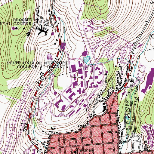 Topographic Map of Netzer Administration Building, NY