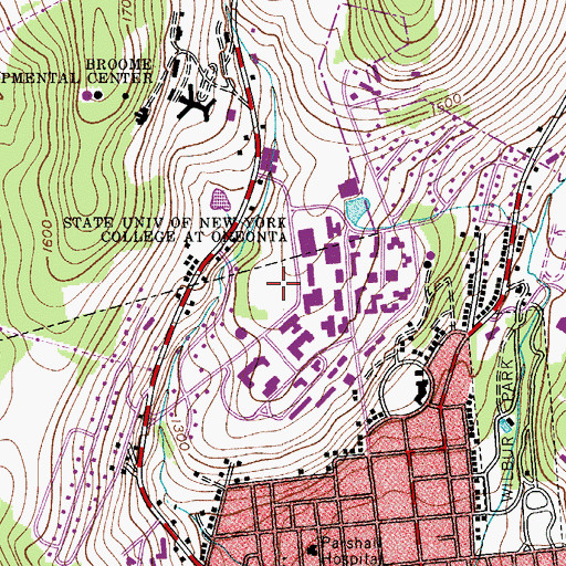 Topographic Map of Alumni Field House, NY