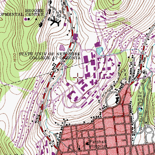 Topographic Map of Red Dragon Soccer Field, NY