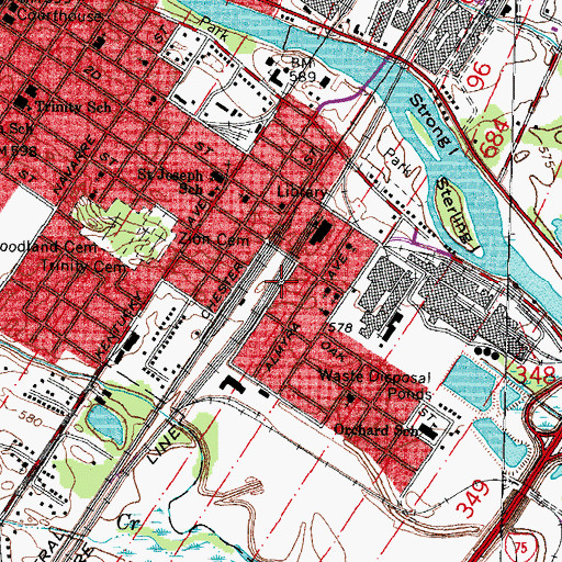Topographic Map of Goodwill Church of God in Christ, MI