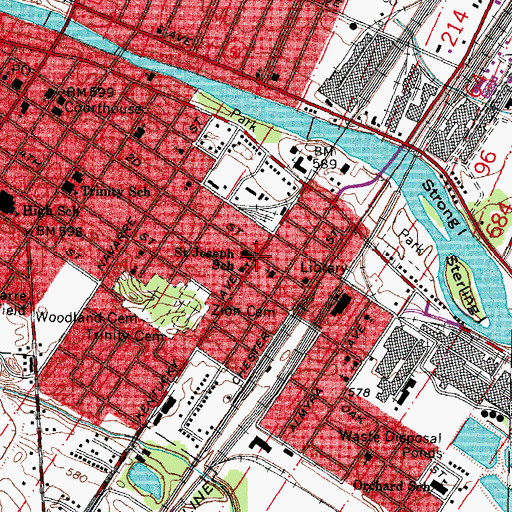 Topographic Map of Saint Joseph Church, MI