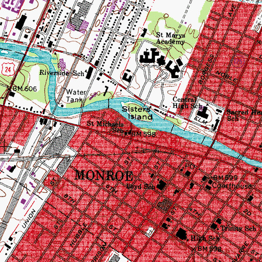 Topographic Map of Saint Michael's Church, MI
