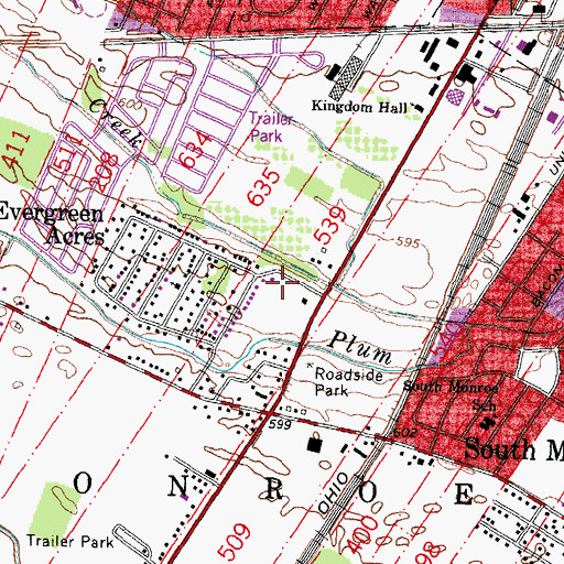 Topographic Map of Redeemer Fellowship Church, MI