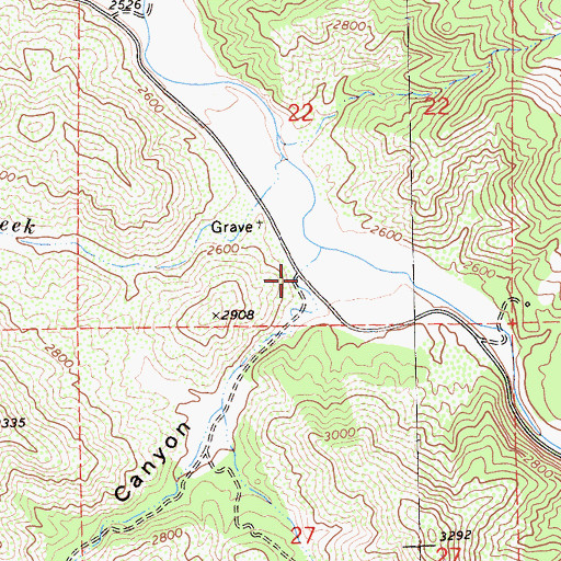 Topographic Map of Horsethief Canyon, CA