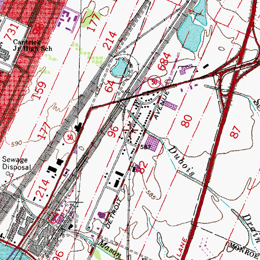 Topographic Map of Christian Life Center Church, MI