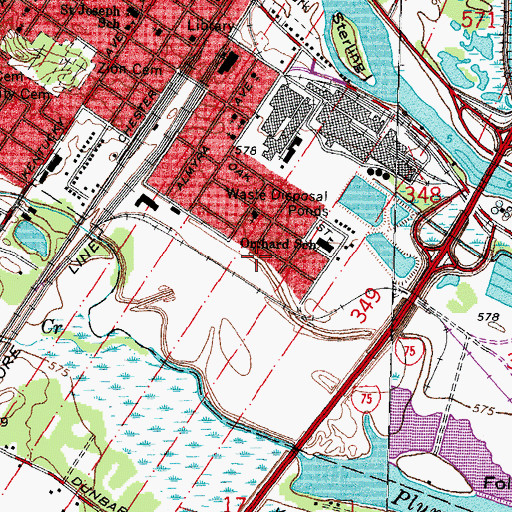 Topographic Map of Second Missionary Baptist Church, MI