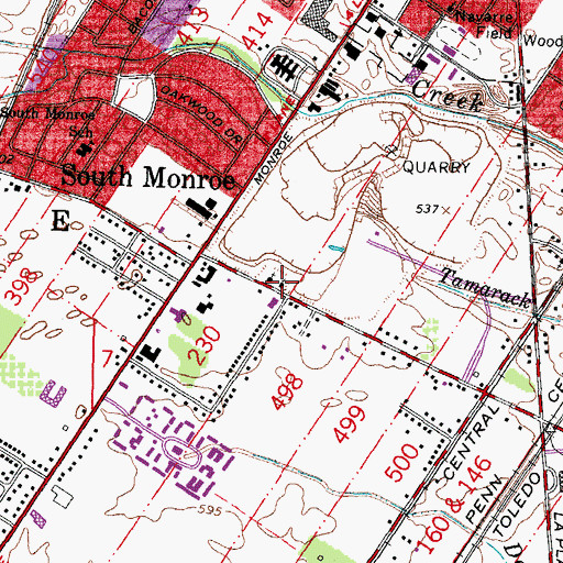 Topographic Map of First Freewill Baptist Church, MI