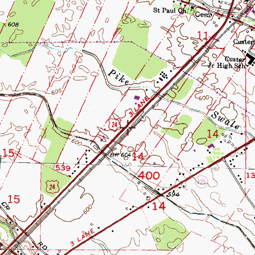 Topographic Map of Bible Fellowship Church, MI
