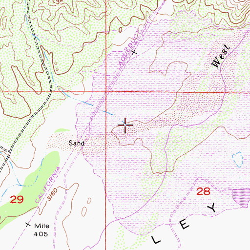 Topographic Map of Horsethief Canyon, CA