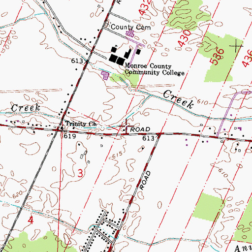 Topographic Map of Church of Christ, MI