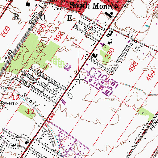Topographic Map of Trinity Faith Christian Church, MI