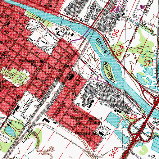 Topographic Map of Carey Chapel, MI