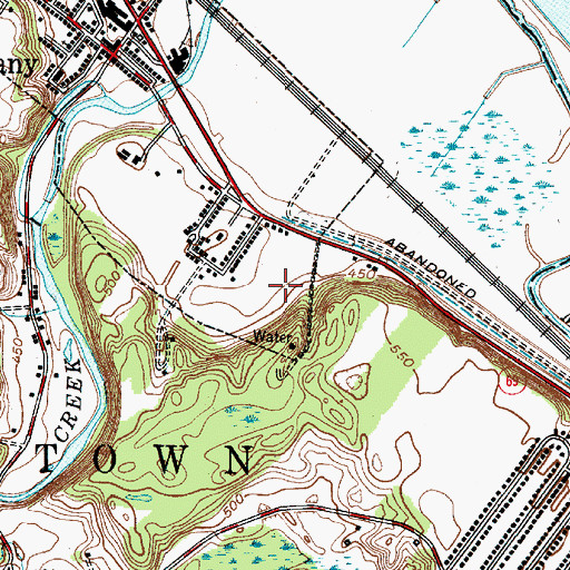 Topographic Map of N A Walbran Elementary School, NY