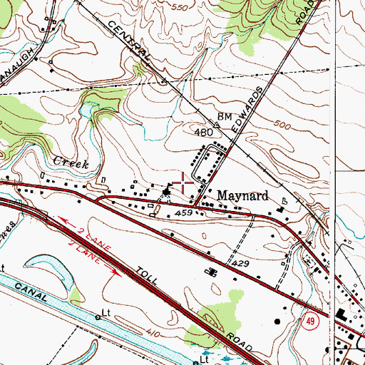Topographic Map of Marcy Elementary School, NY