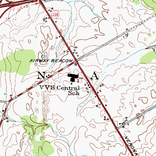 Topographic Map of Vernon-Verona-Sherrill Senior High School, NY