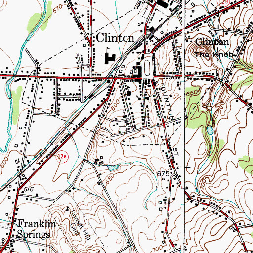 Topographic Map of Saint Mary's School, NY