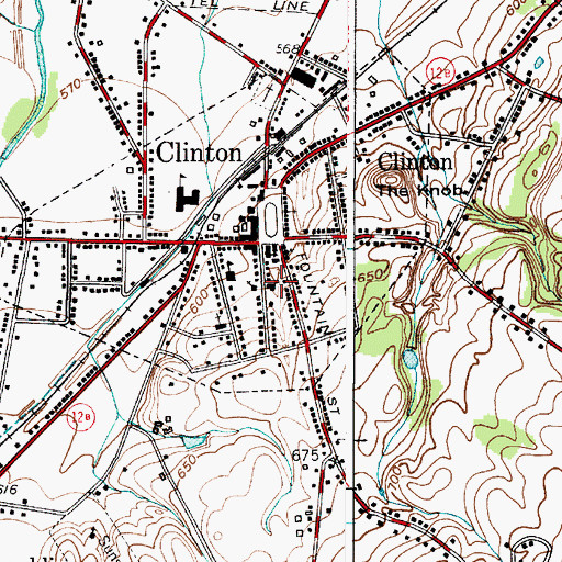 Topographic Map of Saint James Episcopal Church, NY