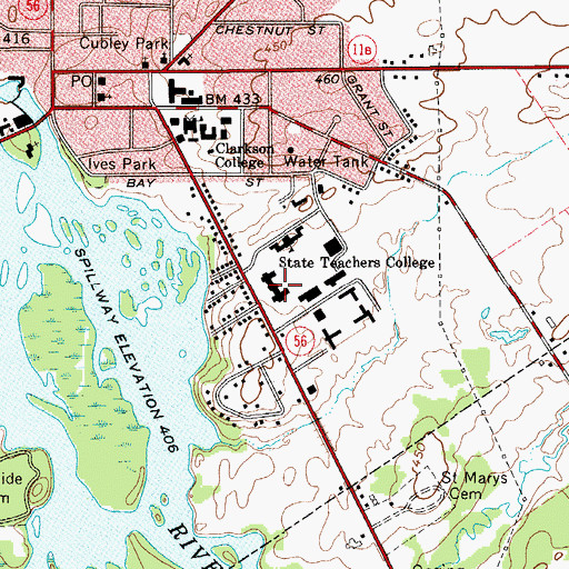 Topographic Map of Satterlee Hall, NY