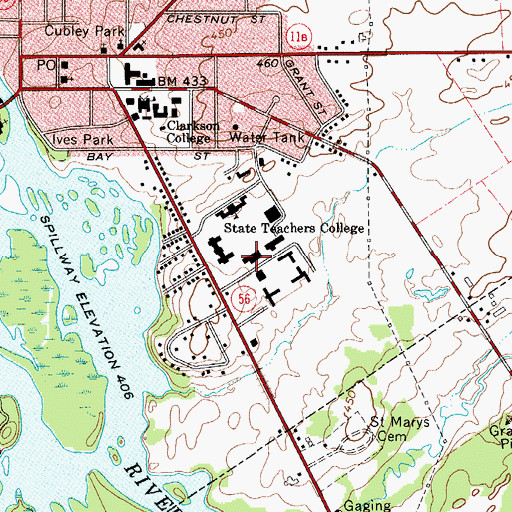 Topographic Map of Dunn Hall, NY