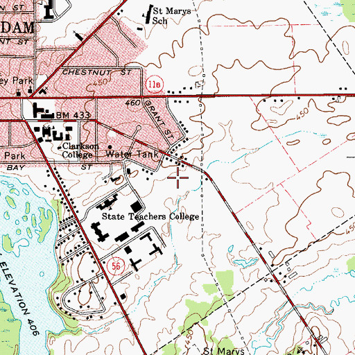 Topographic Map of Hosmer Concert Hall, NY