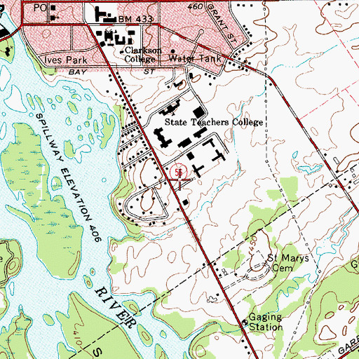 Topographic Map of Lehman Hall, NY