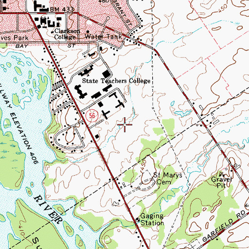 Topographic Map of Bowman Hall, NY