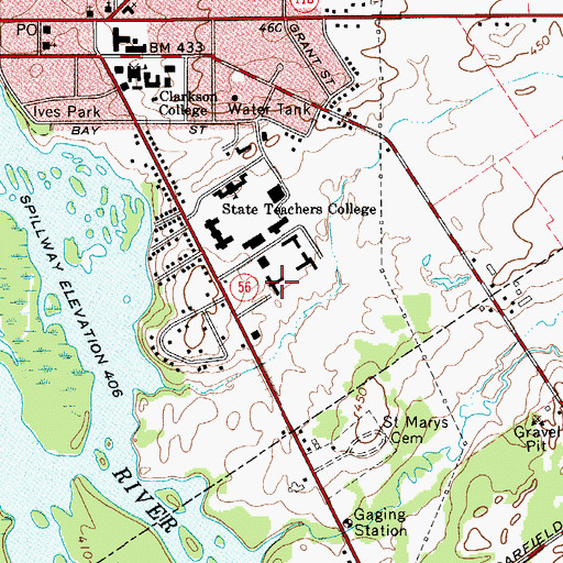 Topographic Map of Van Housen Hall, NY